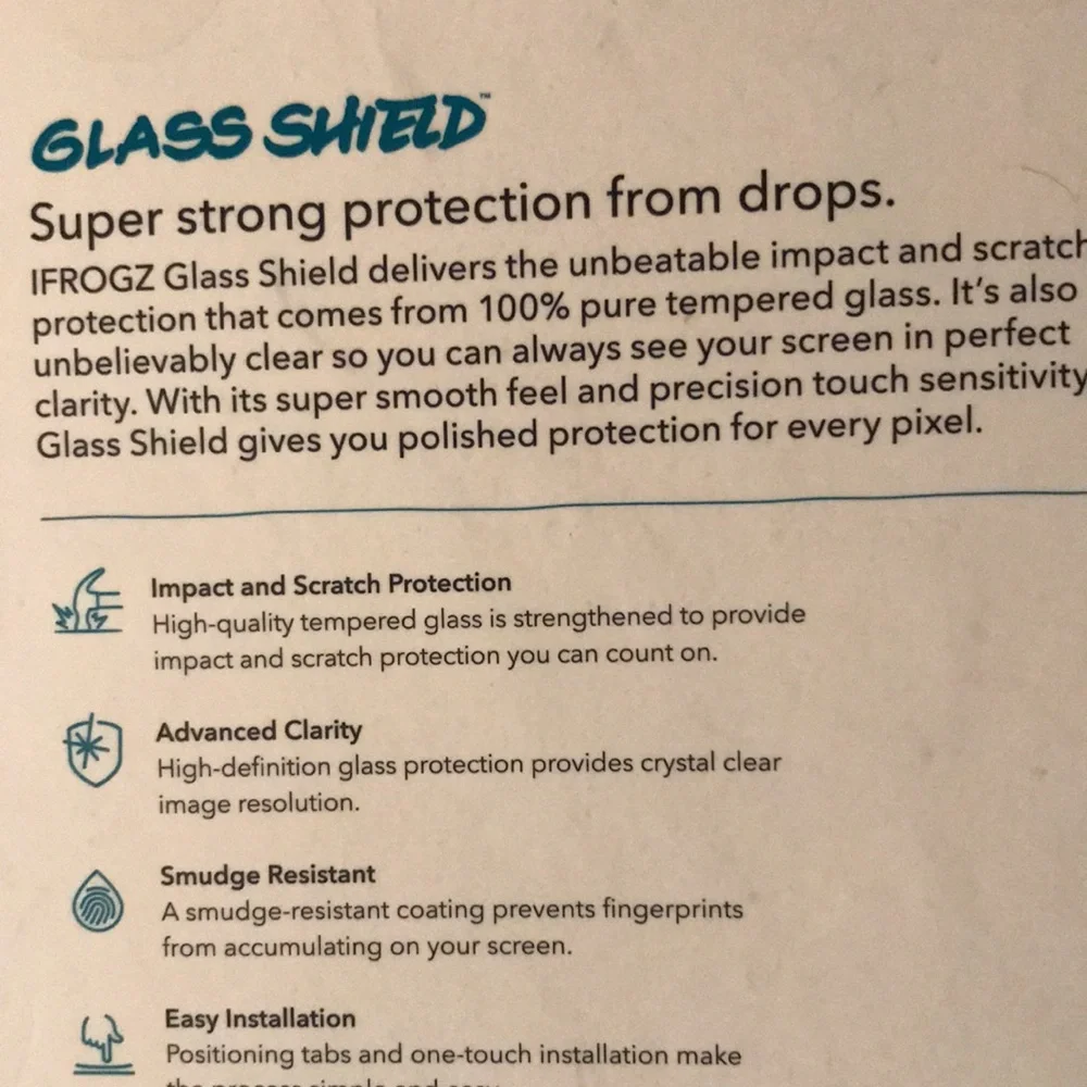 Glass Shield for iPhone 12/12 Pro/12ProTempered Glass Screen Protector - NWT